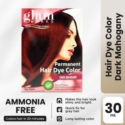 GLAMWORKS Dark Mahogany Hair Dye Color 30ml