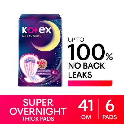 KOTEX - Super Overnight with Wings 41cm 6 Pads