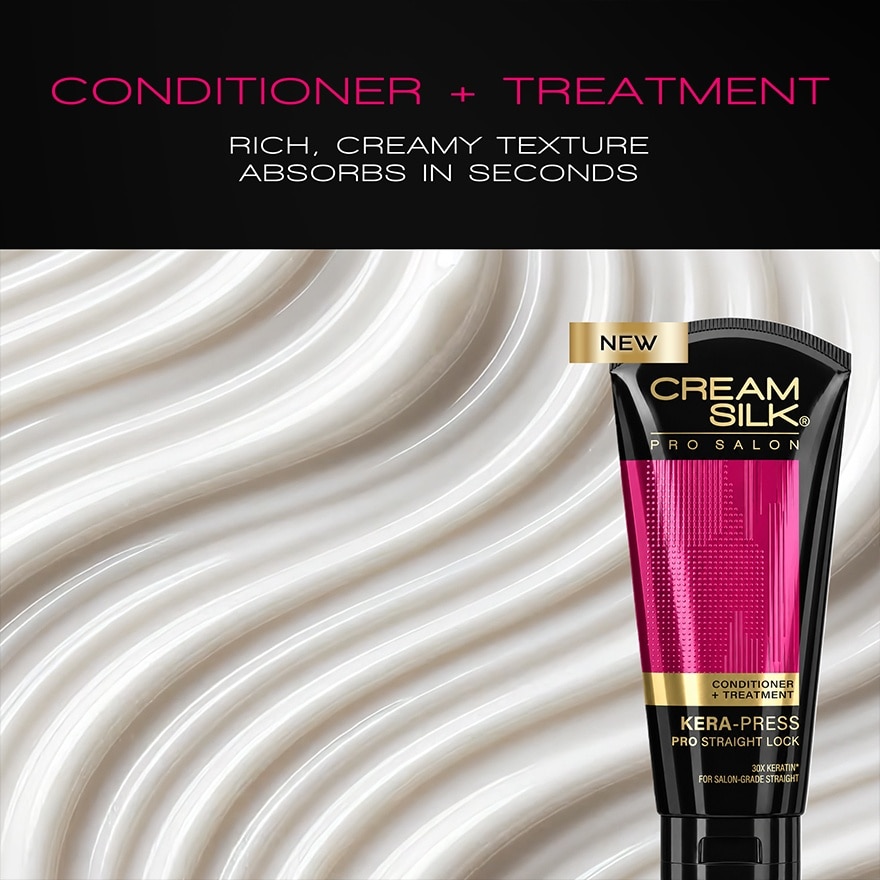 Cream Silk Triple Keratin Rescue Conditioner Ultimate Straight 340ML image