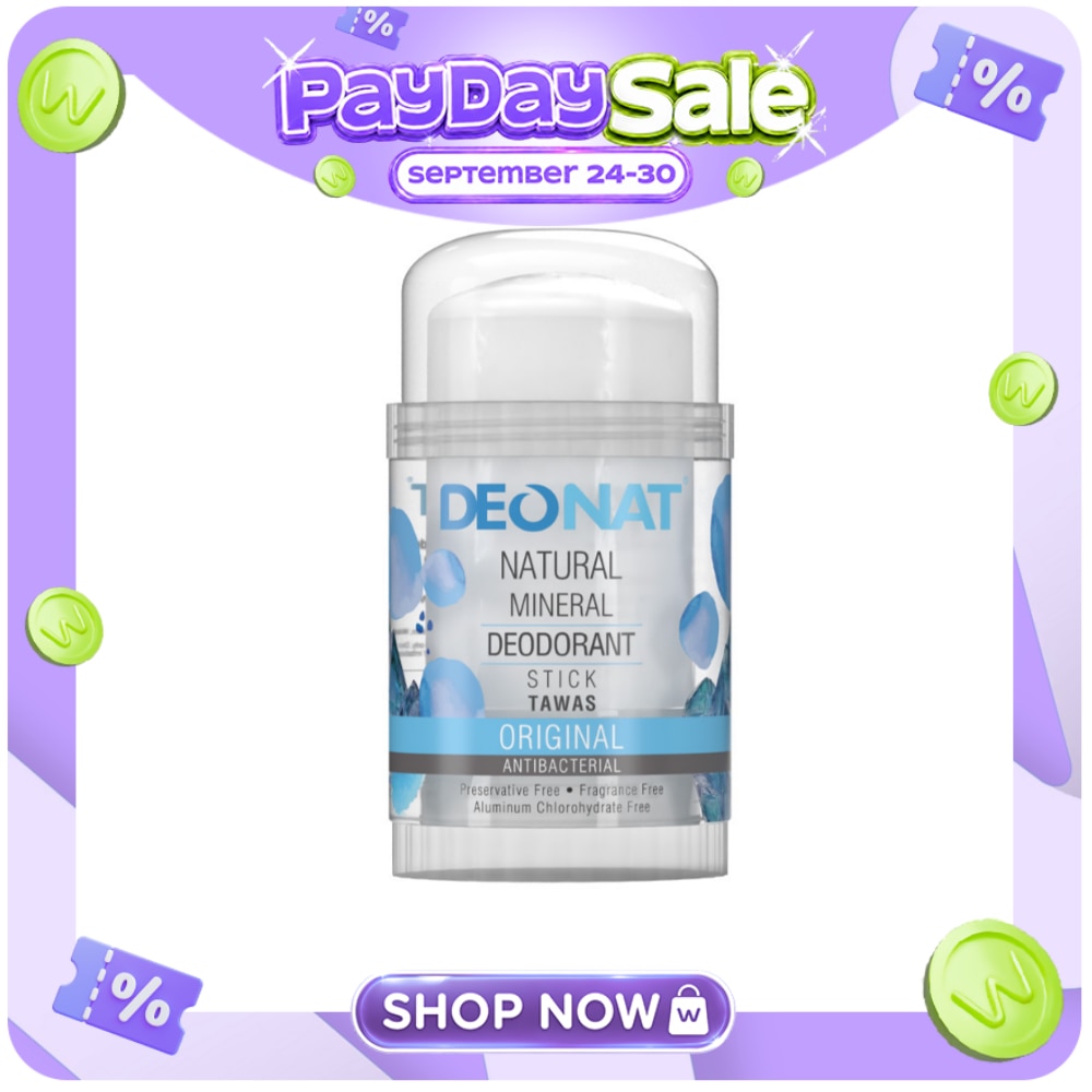 DEONAT Natural Mineral Deodorant Stick Tawas 80g image