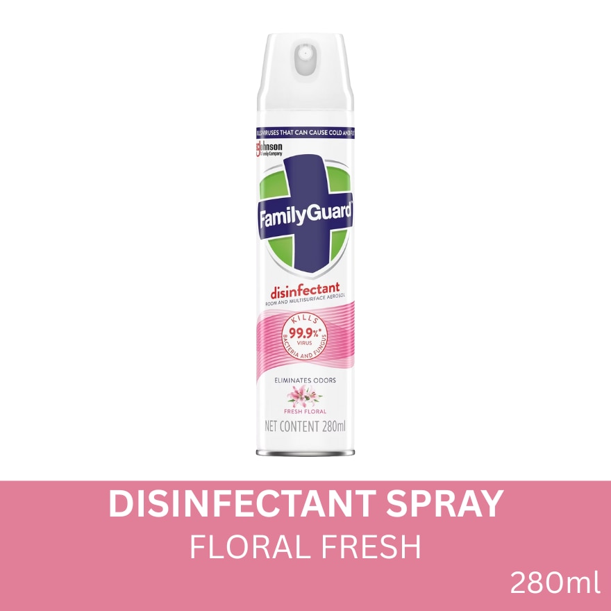 Fresh Floral Disinfectant Room and Multisurface Aerosol Spray 280ml