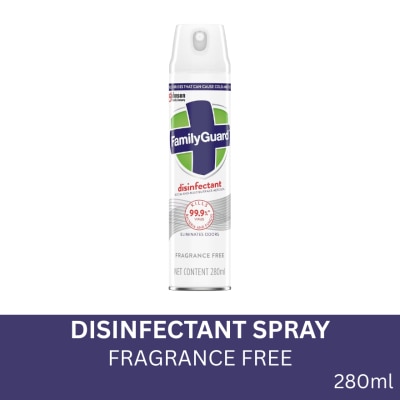 FAMILYGUARD Fragrance Free Disinfectant Room and Multisurface Aerosol Spray 280ml