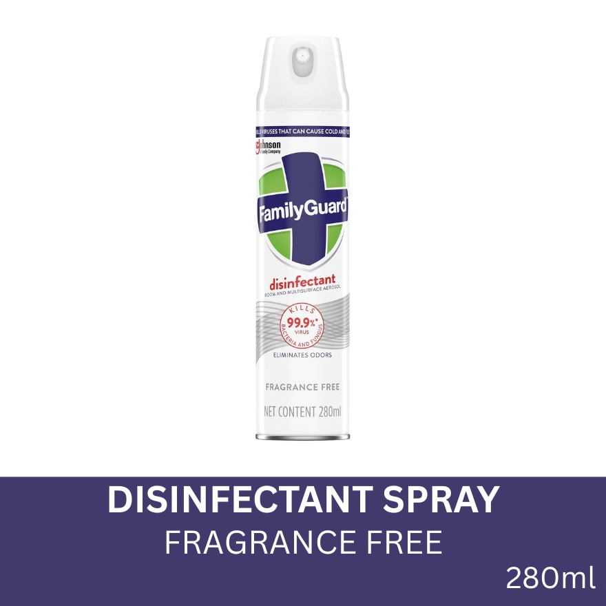 Fragrance Free Disinfectant Room and Multisurface Aerosol Spray 280ml