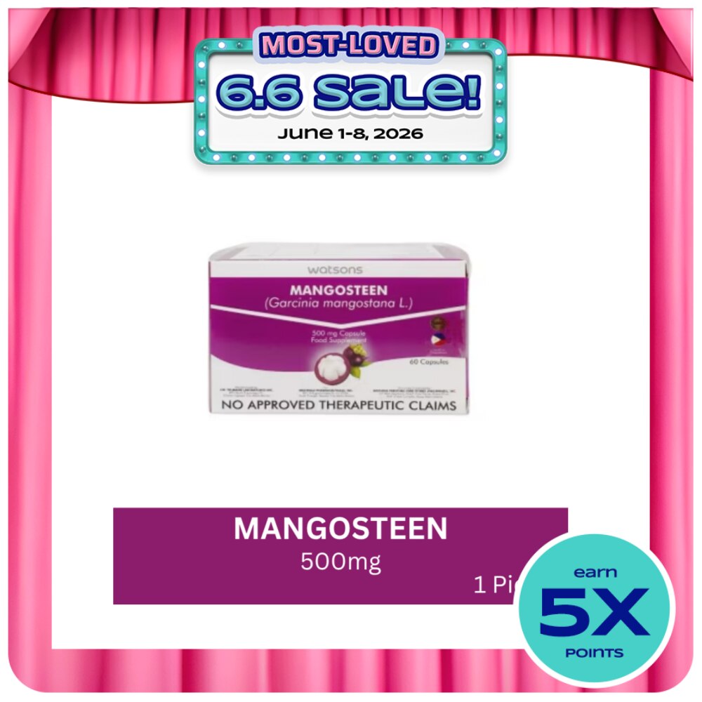 WATSONS GENERICS Mangosteen 500mg Sold Per Piece