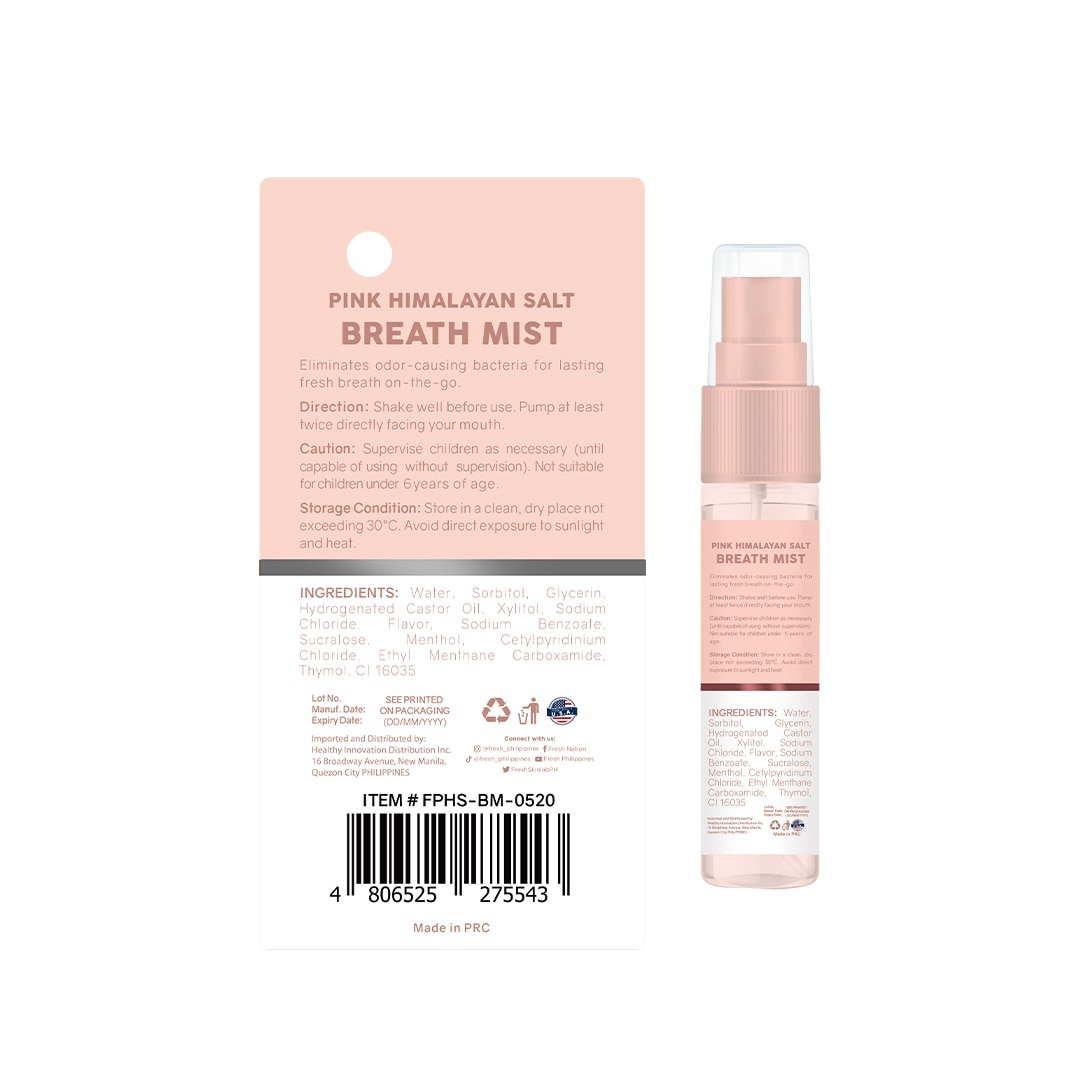 Pink Himalayan Salt Breath Mist 10ml