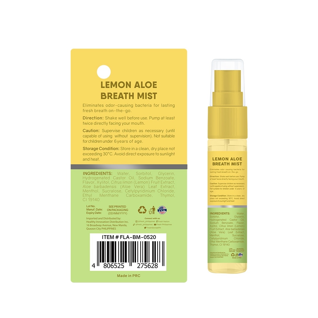 Lemon Aloe Breath Mist 10ml