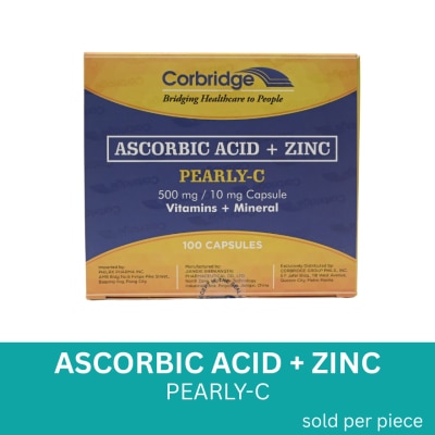 PEARLY C PEARLY C Sodium Ascorbate 500mg + Zinc 10mg Sold Per Piece