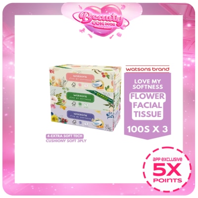 WATSONS - X- Flower Tissue Box 100s 3ply x 3 box
