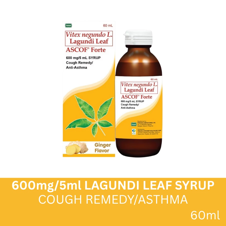 Forte Lagundi for Adults 600mg/5ml Ginger Syrup 60ml