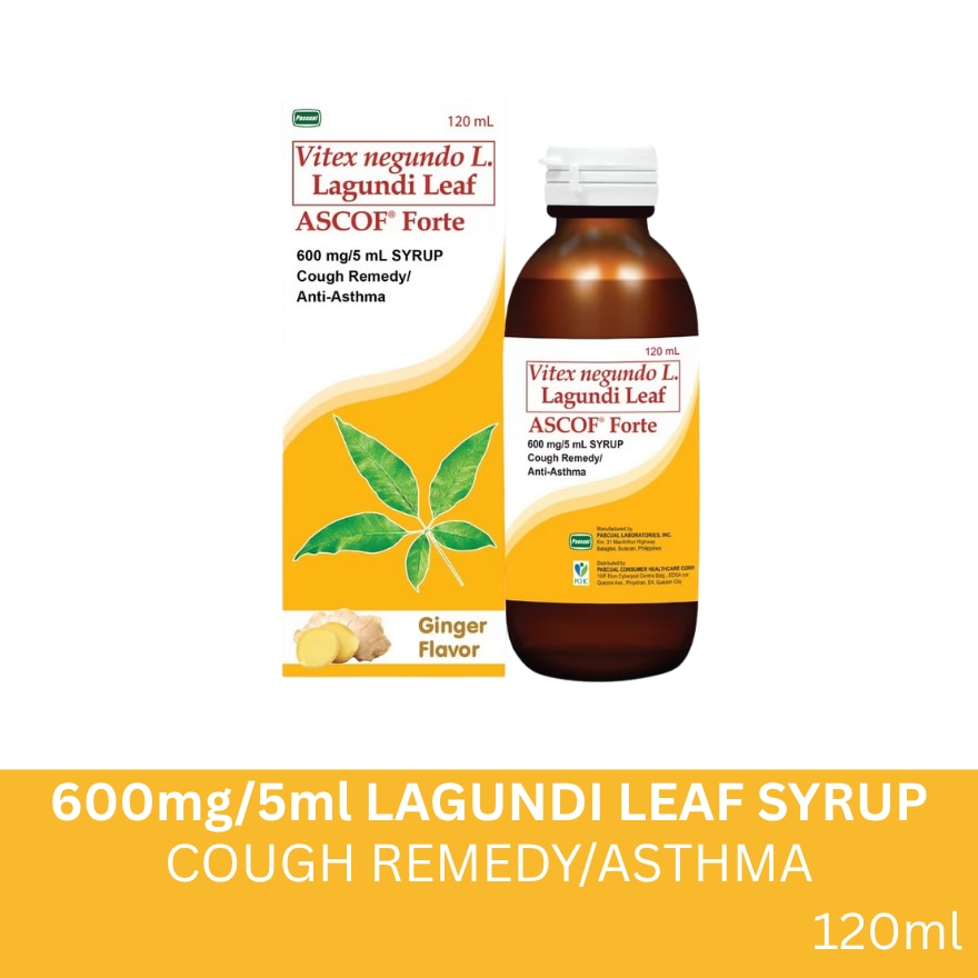 Forte Lagundi for Adults 600mg/5ml Ginger Syrup 120ml