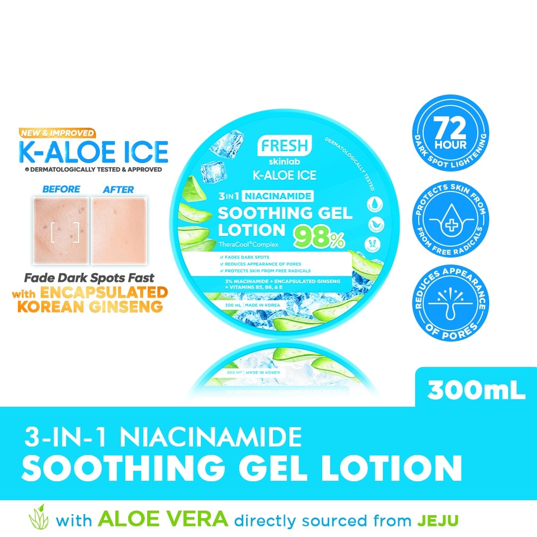 FRESH K Aloe Ice 3 in 1 Niacinamide Soothing Gel Lotion 300ml