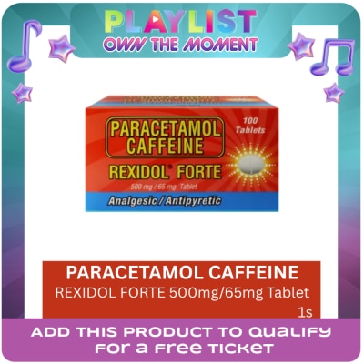 REXIDOL - REXIDOL Rexidol Forte 500mg/65mg Sold Per Piece (Paracetamol + Caffeine)