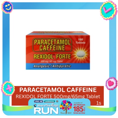 REXIDOL REXIDOL Rexidol Forte 500mg/65mg Sold Per Piece (Paracetamol + Caffeine)