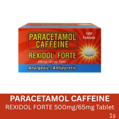 REXIDOL REXIDOL Rexidol Forte 500mg/65mg Sold Per Piece (Paracetamol + Caffeine)