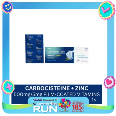 SOLMUX SOLMUX Carbocisteine + Zinc Sold Per Piece