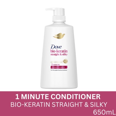 DOVE DOVE Bio-Keratin Straight and Silky 1 Minute Conditioner 650mL