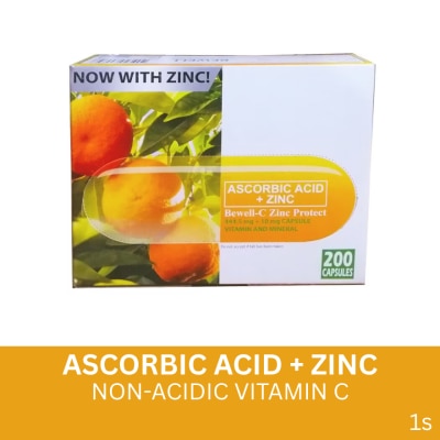 BEWELL C BEWELL C Zinc Protect/ Non-Acidic Vitamin C With Zinc Capsule Sold Per Piece