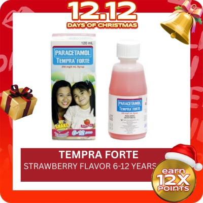 TEMPRA Tempra Forte 250mg Syrup Strawberry 120ml