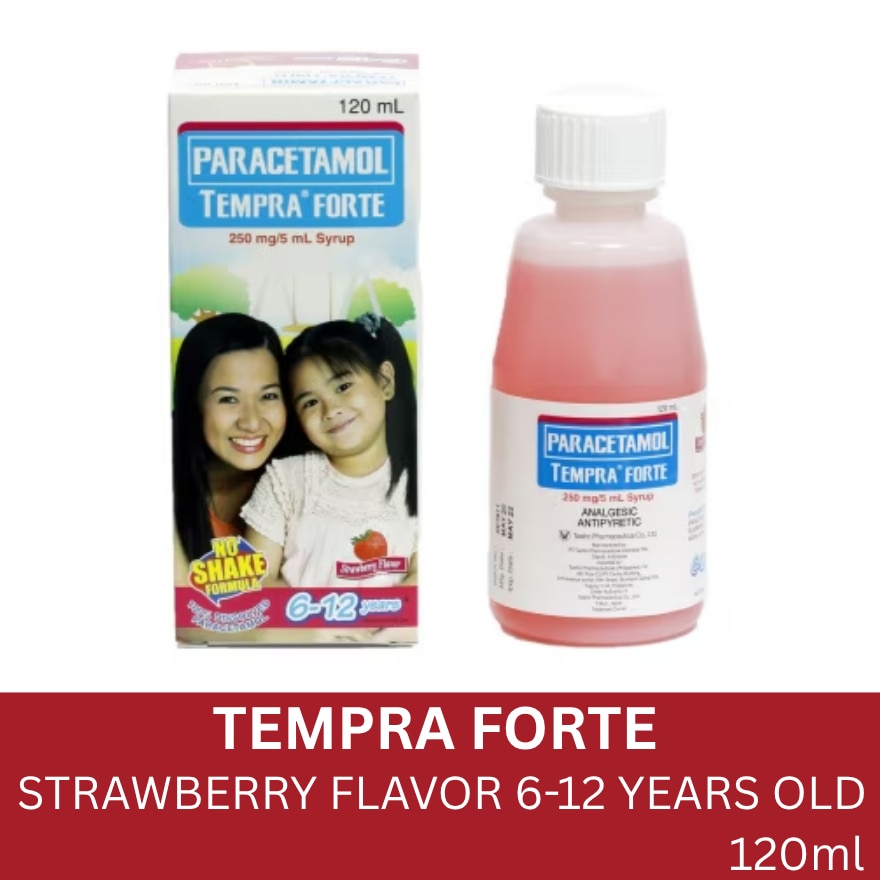 Tempra Forte 250mg Syrup Strawberry 120ml