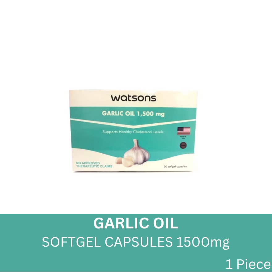 WATSONS GENERICS Garlic Oil 1500mg Sold Per Piece