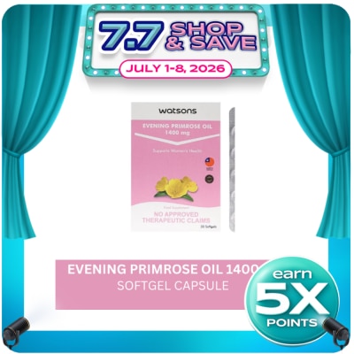 WATSONS GENERICS - WATSONS GENERICS Evening Primrose Oil Softgel Capsule 1400mg Sold Per Piece