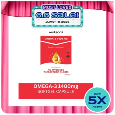 WATSONS GENERICS - WATSONS GENERICS WATSONS GENERICS Omega 3 Softgel Capsule 1400mg Sold Per Piece