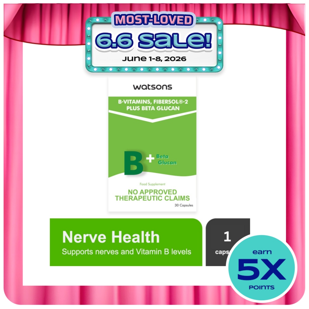 WATSONS GENERICS B Complex Plus Capsule 500mg x 1 Capsule Expiry: August 11, 2026)