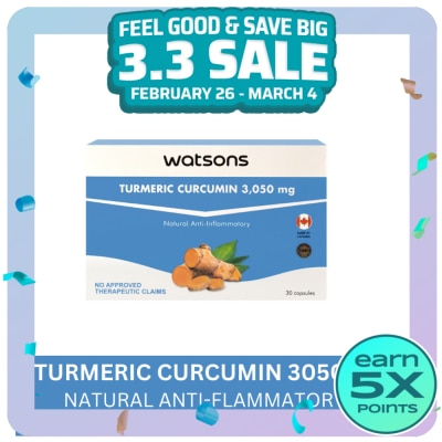 WATSONS GENERICS WATSONS GENERICS Turmeric Curcumin 3050mg Sold Per Piece