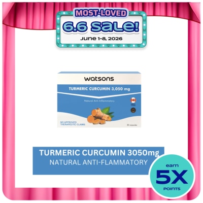 WATSONS GENERICS - WATSONS GENERICS Turmeric Curcumin 3050mg Sold Per Piece