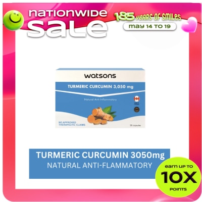 WATSONS GENERICS - WATSONS GENERICS Turmeric Curcumin 3050mg Sold Per Piece
