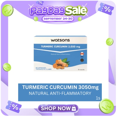 WATSONS GENERICS WATSONS GENERICS Turmeric Curcumin 3050mg Sold Per Piece image