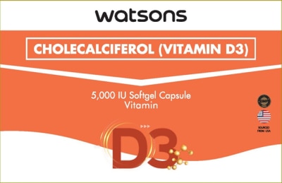 WATSONS GENERICS Vitamin D3 1 Softgel Capsule