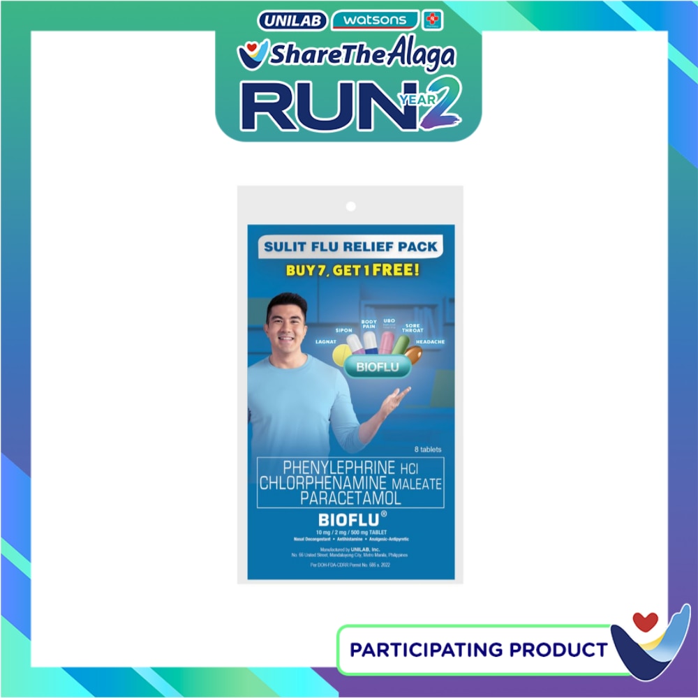 BIOFLU Phenylephrine Hydrochloride + Chlorphenamine Maleate + Paracetamol 7 Plus 1 Promo Pack image