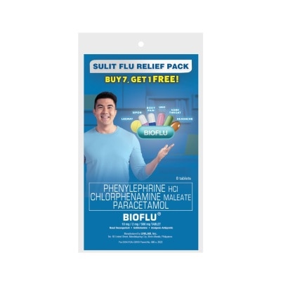 BIOFLU - BIOFLU Phenylephrine Hydrochloride + Chlorphenamine Maleate + Paracetamol 7 Plus 1 Promo Pack