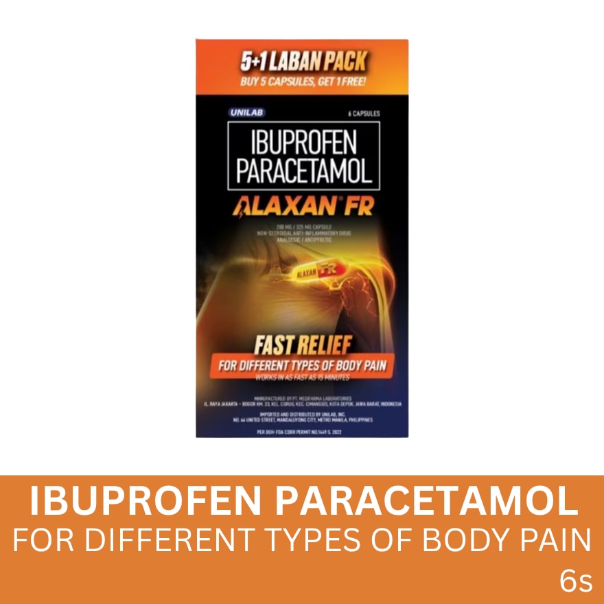 ALAXAN Ibuprofen + Paracetamol 5 + 1 Laban Pack