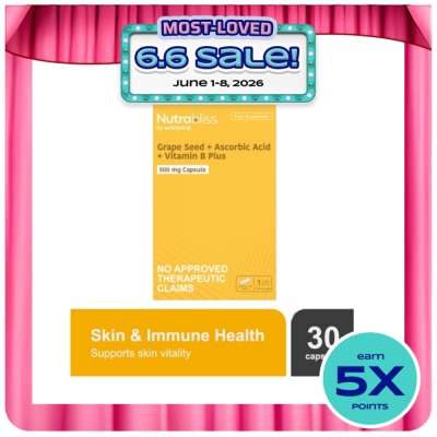 NUTRABLISS WS - "Nutrabliss WS Ascorbic Acid 500mg Sold Per Piece (Expiry: August 11 2026)"