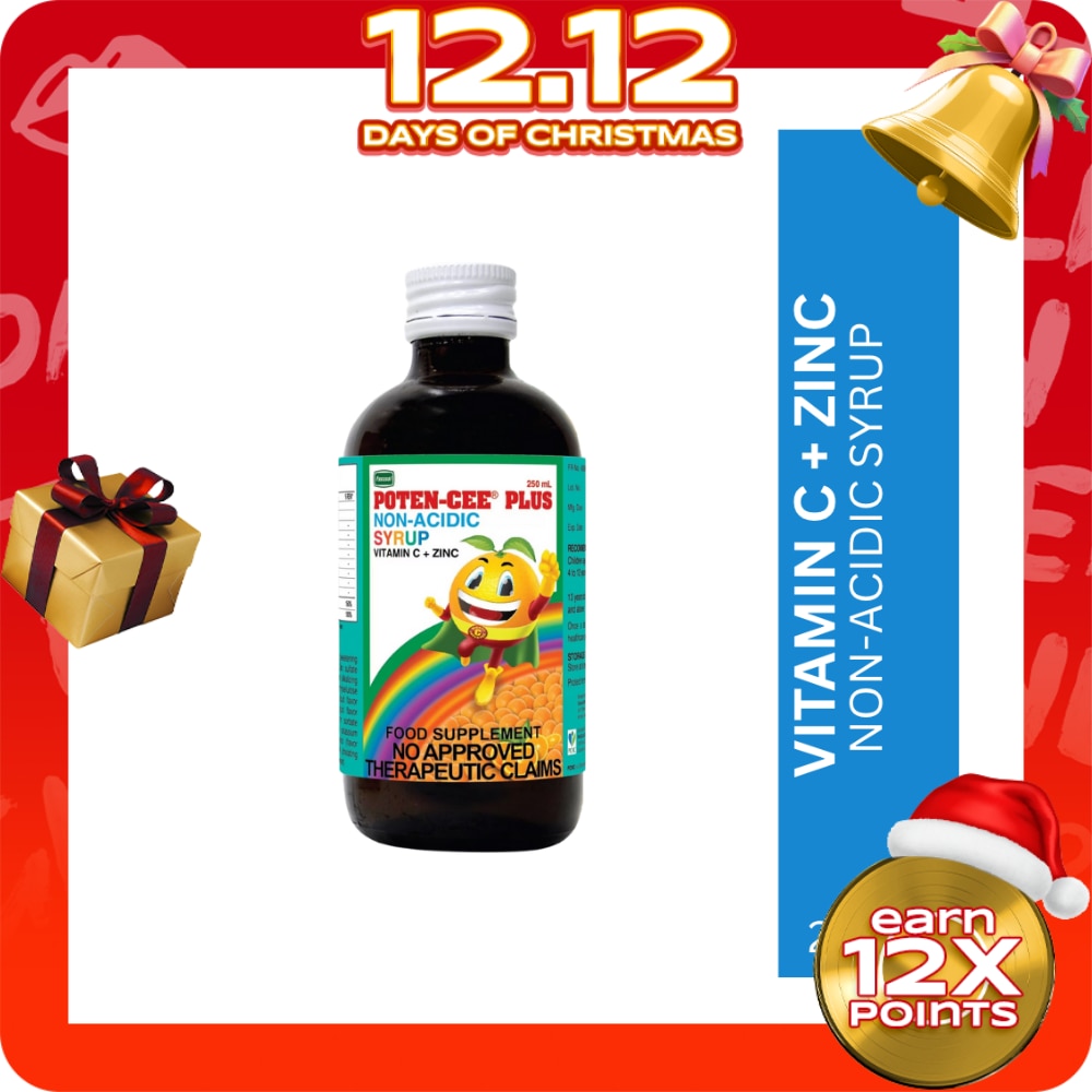 POTENCEE Plus Non Acidic Vitamin C + Zinc Syrup 250ML
