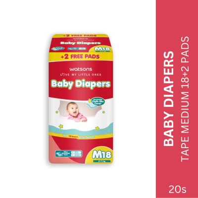 WATSONS WATSONS Baby Diaper Tape Medium 18+2 Pads
