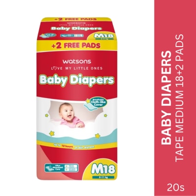 WATSONS WATSONS Baby Diaper Tape Medium 18+2 Pads
