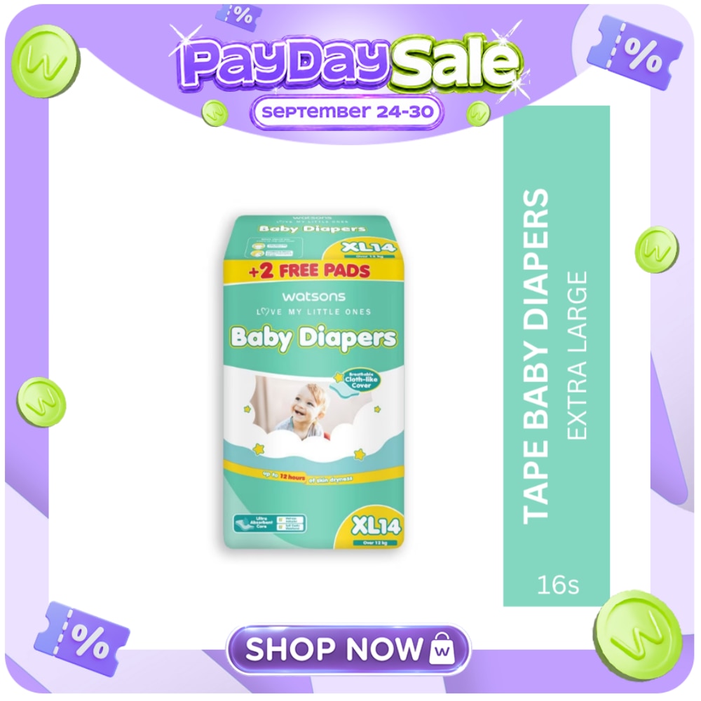 WATSONS Baby Diaper Tape Extra Large 14+2 Pads image
