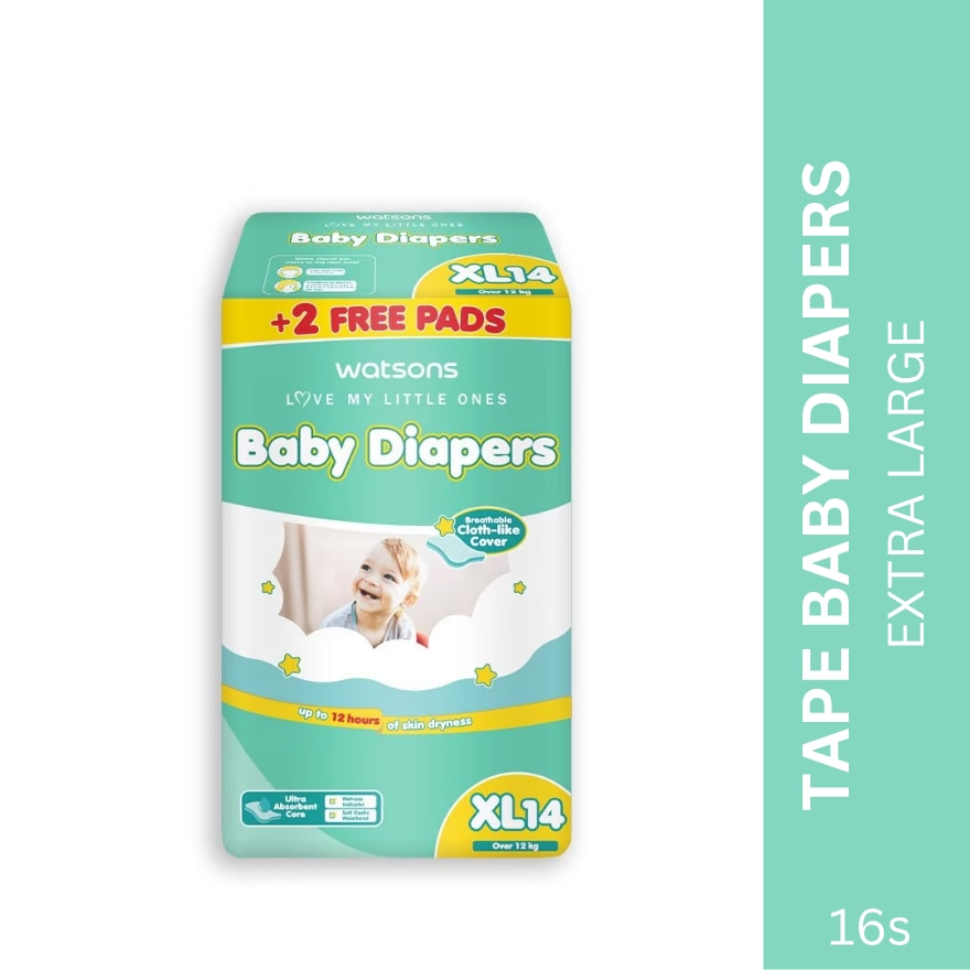 WATSONS Baby Diaper Tape Extra Large 14+2 Pads
