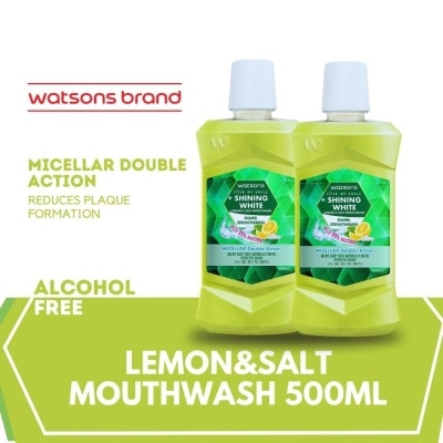 WATSONS Love my Smile Shining White Lemon & Salt Mouthwash 500ml