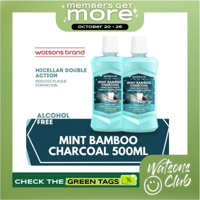 WATSONS Love My Smile Mint Bamboo Charcoal Herbal Mouthwash 500ml image