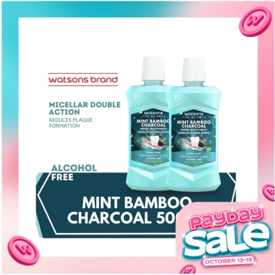 WATSONS Love My Smile Mint Bamboo Charcoal Herbal Mouthwash 500ml image