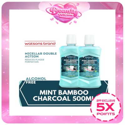 WATSONS - Love My Smile Mint Bamboo Charcoal Herbal Mouthwash 500ml