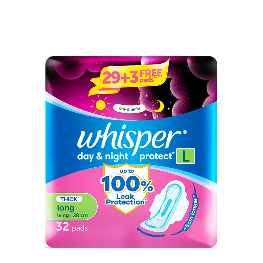 WHISPER Long Protect with Wings 32s