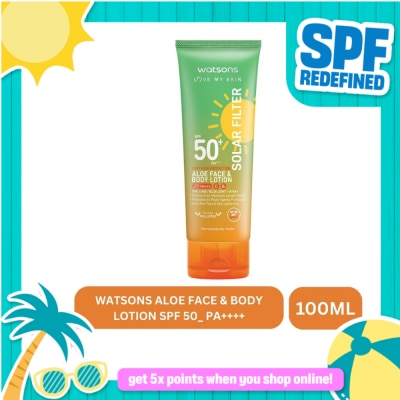 WATSONS - Aloe Face and Body Lotion SPF50+ 100ml