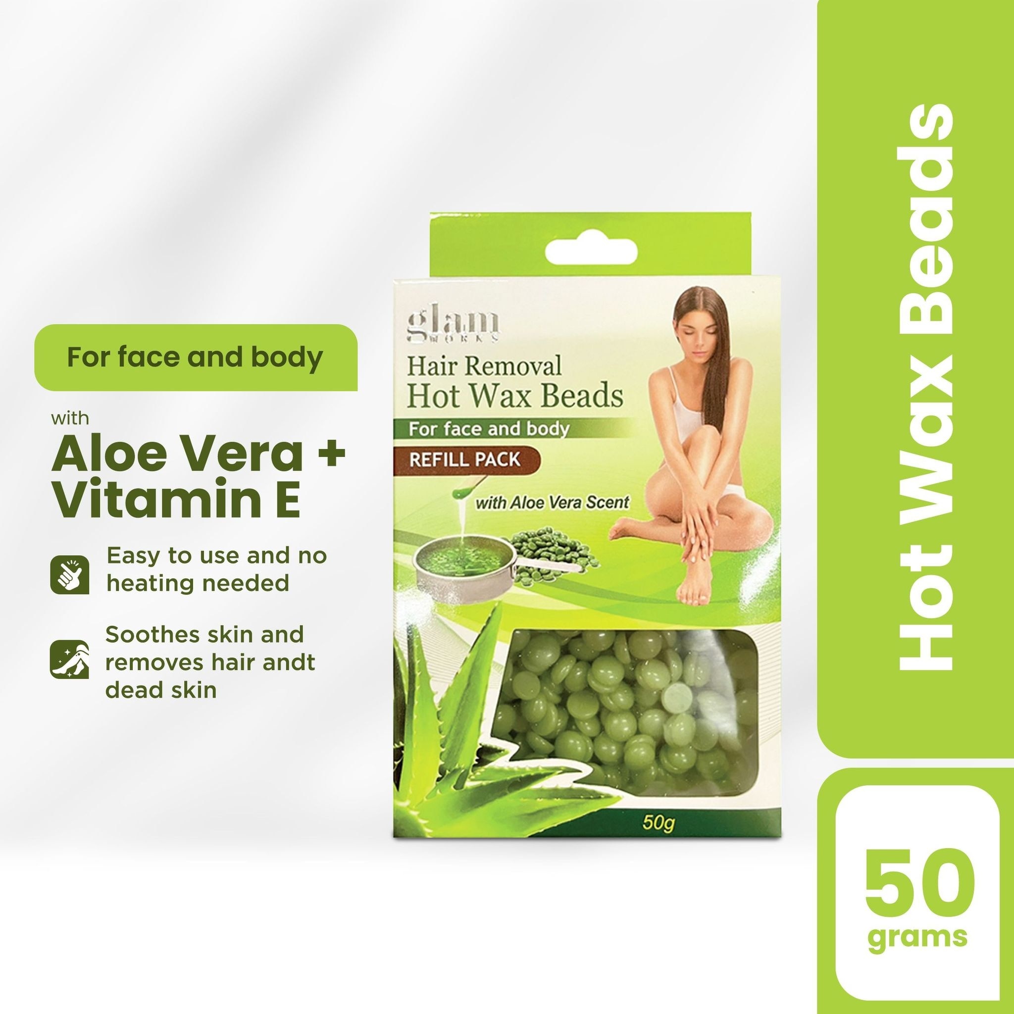 Hair Removal Hot Wax Beads Refill Pack 50G
