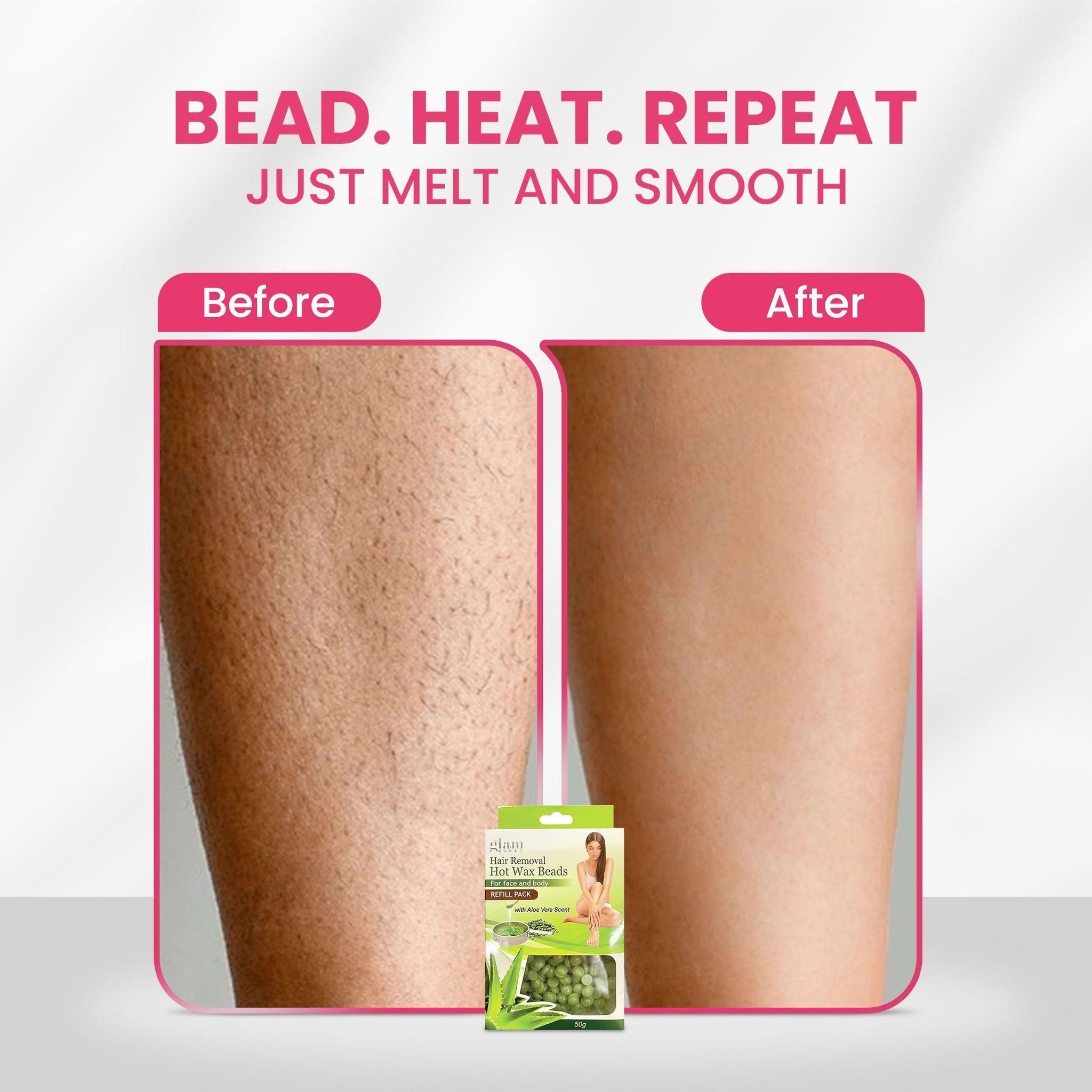 Hair Removal Hot Wax Beads Refill Pack 50G