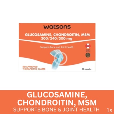 WATSONS GENERICS WATSONS GENERICS Glucosamine, Chondroitin, MSM 300/240/300mg (Sold Per Piece)